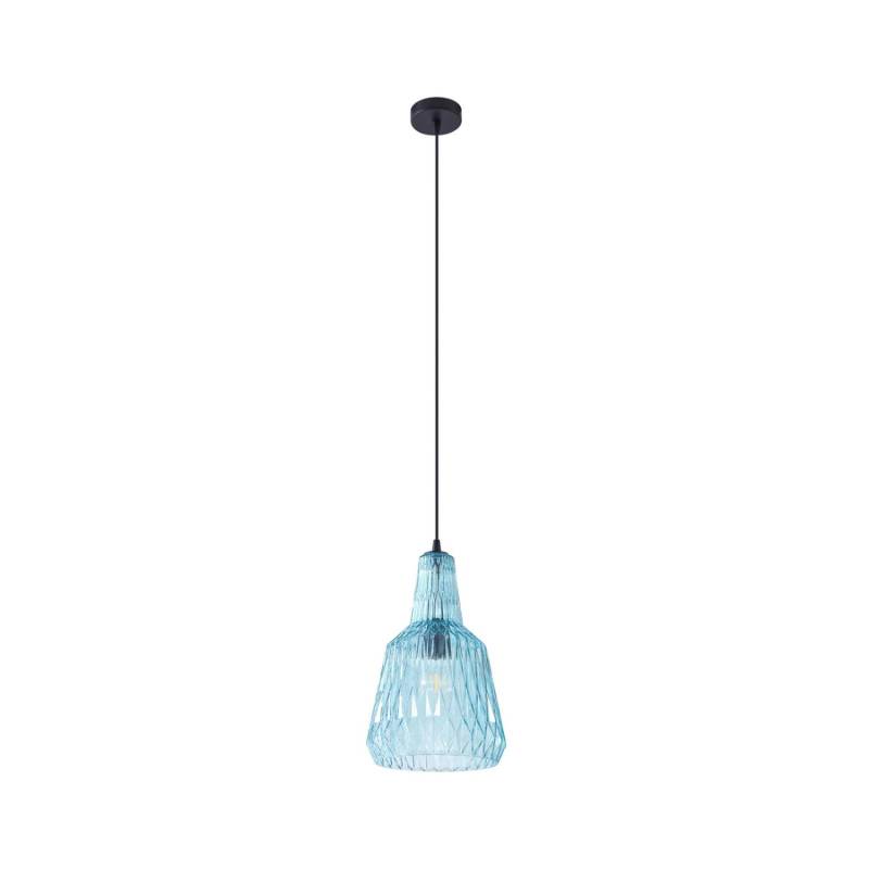 Lindby Pendelleuchte Belarion 10020419 Retro Vintage Antik in Blau aus Glas 1-flammig E27 Wohnzimmerleuchte Lindby Pendelleuchte Belarion 10020419 Retro Vintage Antik in Blau aus Glas 1-flammig E27 Wohnzimmerleuchte von LINDBY