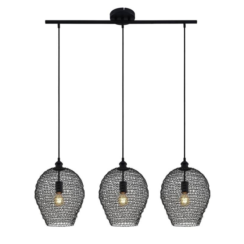 Lindby Pendelleuchte Benja 9921092 Retro Vintage Antik in Schwarz aus Metall 3-flammig E27 Wohnzimmerleuchte Lindby Pendelleuchte Benja 9921092 Retro Vintage Antik in Schwarz aus Metall 3-flammig E27 Wohnzimmerleuchte von LINDBY