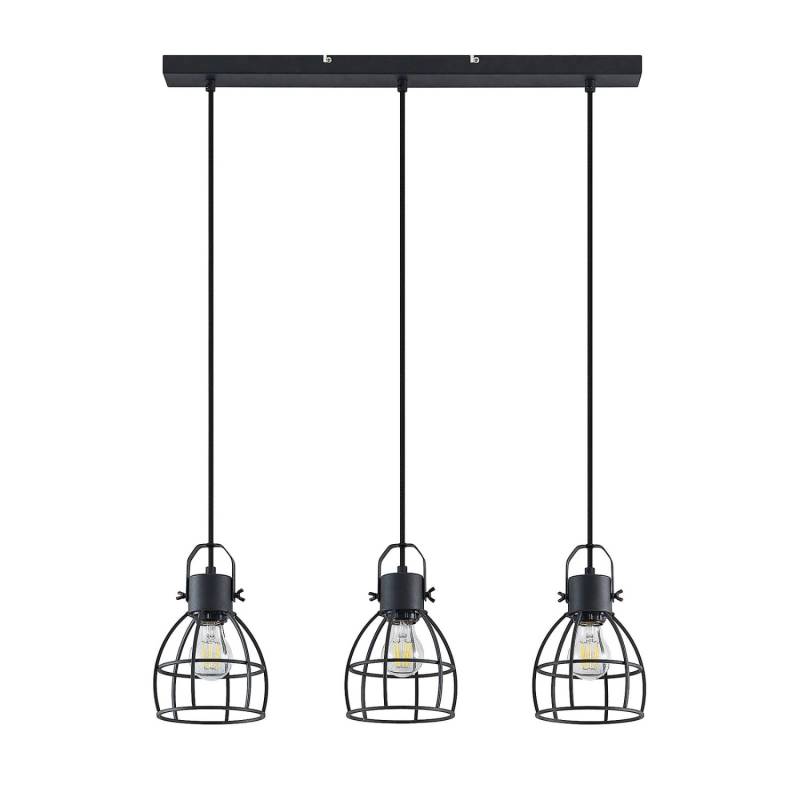 Lindby Pendelleuchte Flintos 9628354 Retro Vintage Antik in Schwarz aus Metall 3-flammig E27 Wohnzimmerleuchte Lindby Pendelleuchte Flintos 9628354 Retro Vintage Antik in Schwarz aus Metall 3-flammig E27 Wohnzimmerleuchte von LINDBY
