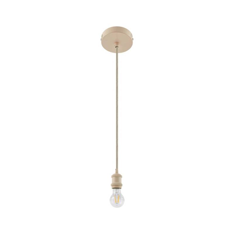 Lindby Pendelleuchte Hattie 10034031 Modern in Creme aus Aluminium 1-flammig E27 Wohnzimmerleuchte von LINDBY
