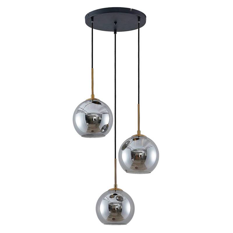 Lindby Pendelleuchte Jurian 9627832 Modern in Alu aus Metall 3-flammig E27 Wohnzimmerleuchte von LINDBY