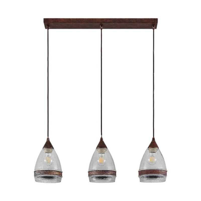 Lindby Pendelleuchte Millina 9624131 Retro Vintage Antik in Braun aus Glas 3-flammig E27 Küchenleuchte Lindby Pendelleuchte Millina 9624131 Retro Vintage Antik in Braun aus Glas 3-flammig E27 Küchenleuchte von LINDBY