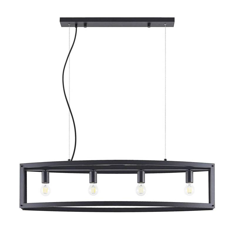 Lindby Pendelleuchte Mizgin 9921135 Landhaus Vintage Rustikal in Schwarz aus Metall 4-flammig E27 Wohnzimmerleuchte Lindby Pendelleuchte Mizgin 9921135 Landhaus Vintage Rustikal in Schwarz aus Metall 4-flammig E27 Wohnzimmerleuchte von LINDBY