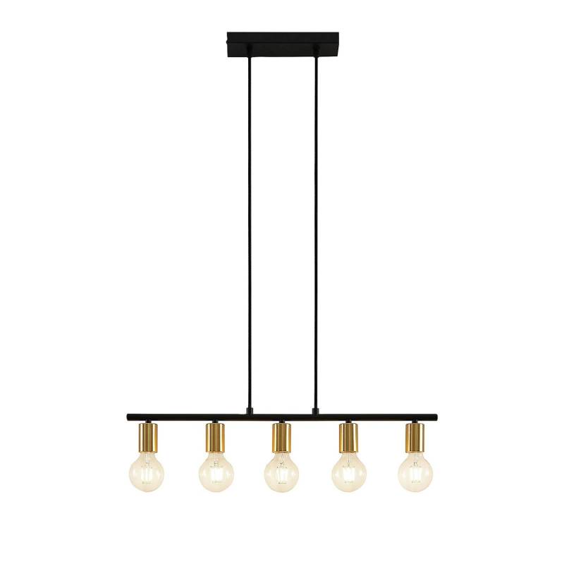 Lindby Pendelleuchte Peppina 9626220 Retro Vintage Antik in Schwarz aus Metall 5-flammig E27 Wohnzimmerleuchte Lindby Pendelleuchte Peppina 9626220 Retro Vintage Antik in Schwarz aus Metall 5-flammig E27 Wohnzimmerleuchte von LINDBY