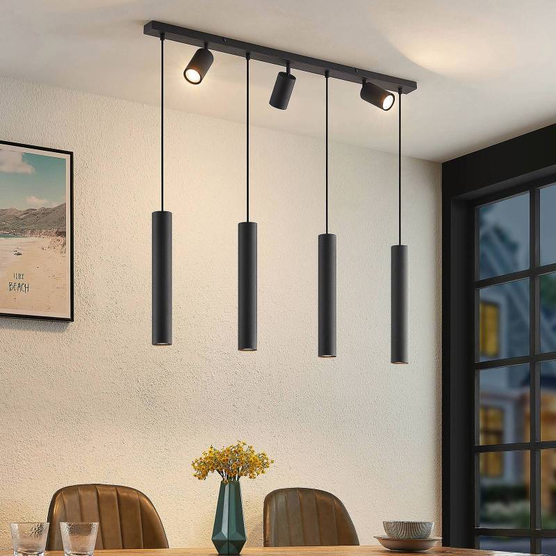 Lindby Hängeleuchte Sanad, 100 cm, 7-flg., schwarz, GU10 Lindby Hängeleuchte Sanad, 100 cm, 7-flg., schwarz, GU10 von LINDBY