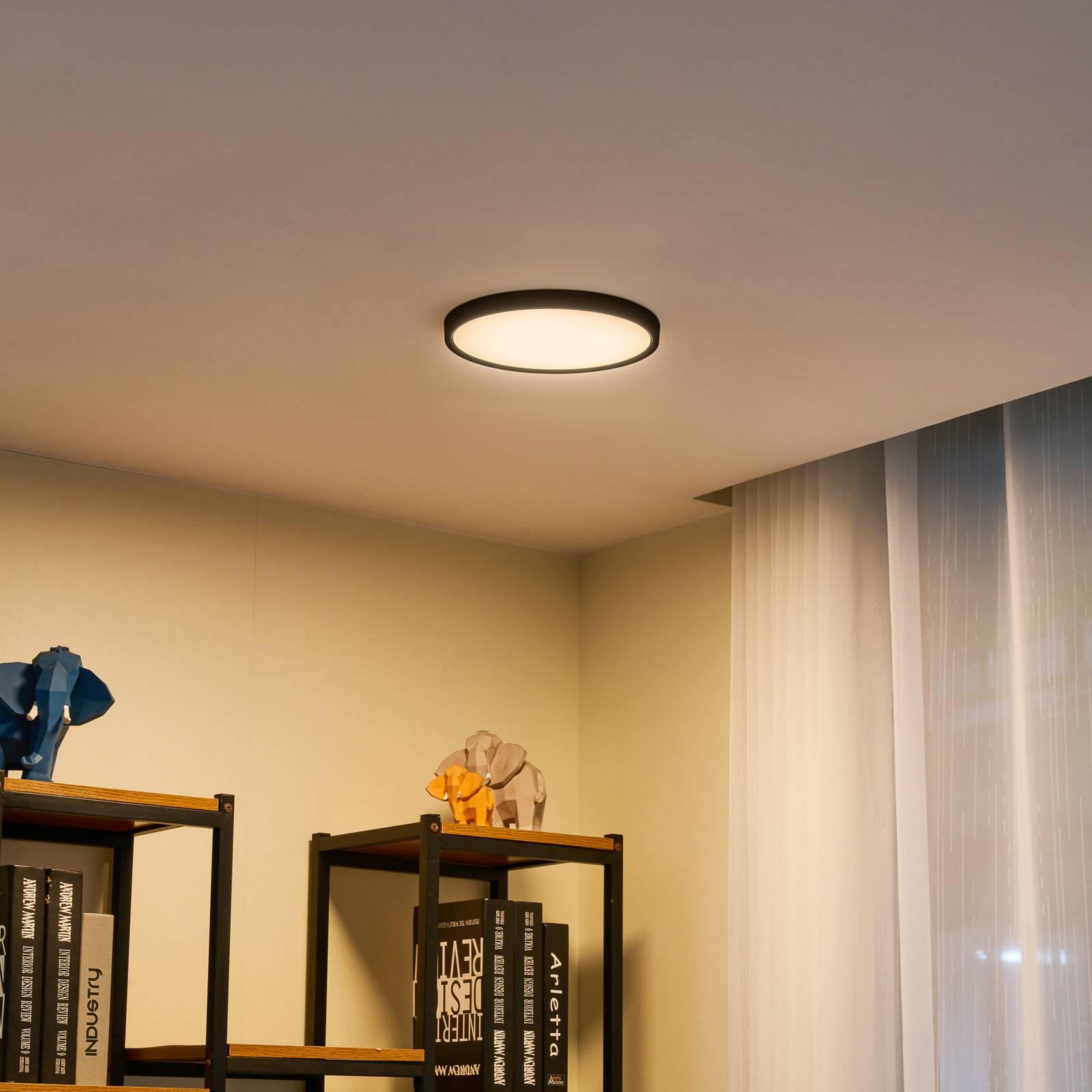 Lindby Smart LED-Deckenleuchte Pravin, Ø 23 cm, CCT, schwarz Lindby Smart LED-Deckenleuchte Pravin, Ø 23 cm, CCT, schwarz von LINDBY