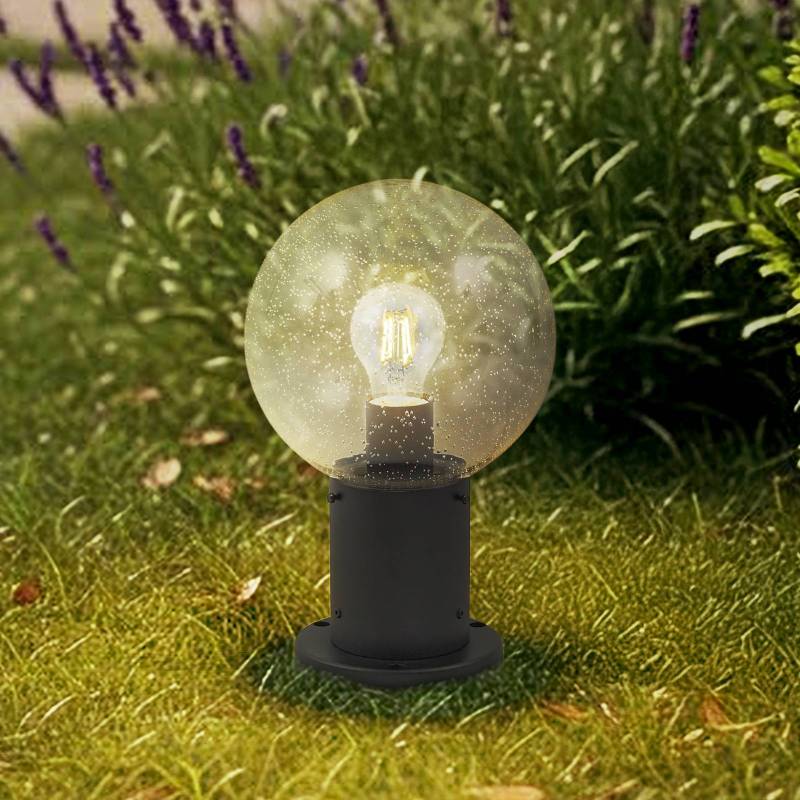 Lindby Sockelleuchte Dangan, klar, Höhe 32 cm, Glas, Metall von LINDBY