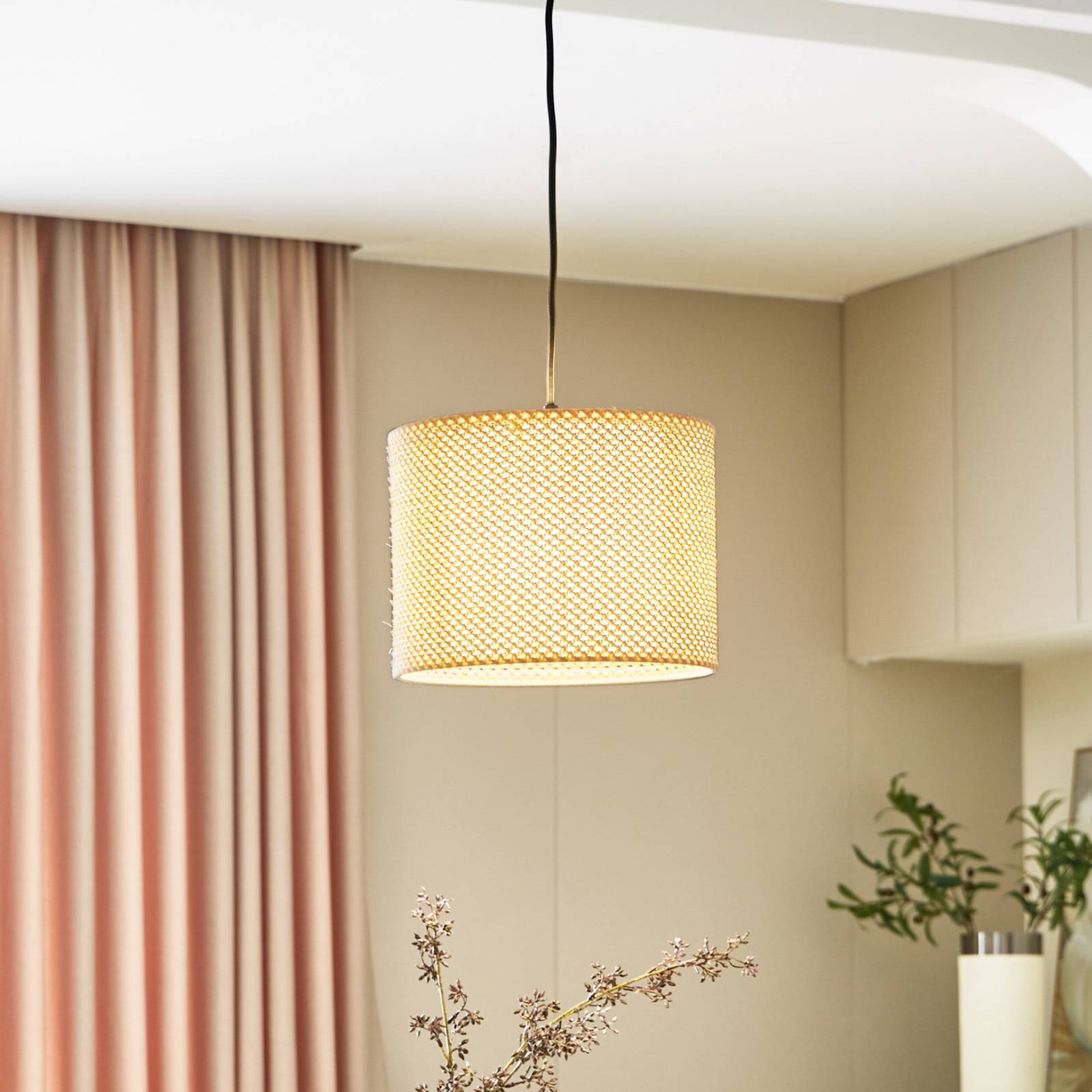 Lindby Hängeleuchte Soula, Ø 26 cm, beige, Kunststoff, E27 Lindby Hängeleuchte Soula, Ø 26 cm, beige, Kunststoff, E27 von LINDBY