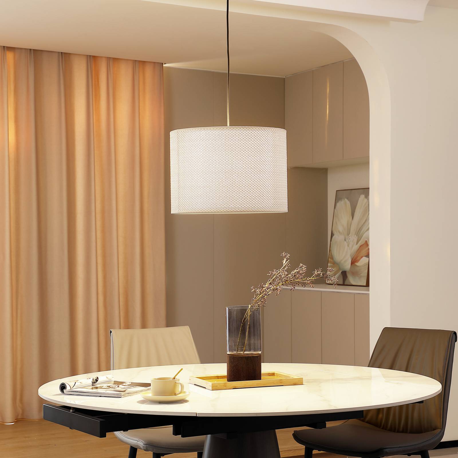 Lindby Hängeleuchte Soula, Ø 40 cm, beige, Kunststoff, E27 Lindby Hängeleuchte Soula, Ø 40 cm, beige, Kunststoff, E27 von LINDBY