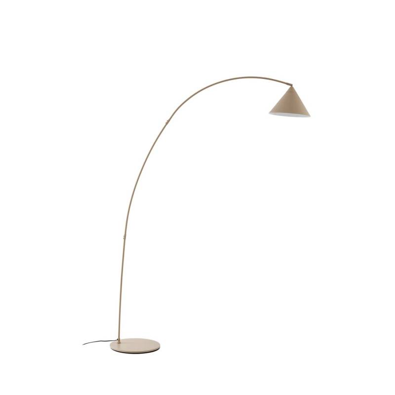 Lindby Stehlampe Bogenleuchte Triangolo 10041613 Modern in Creme aus Metall 1-flammig E27 Wohnzimmerleuchte von LINDBY