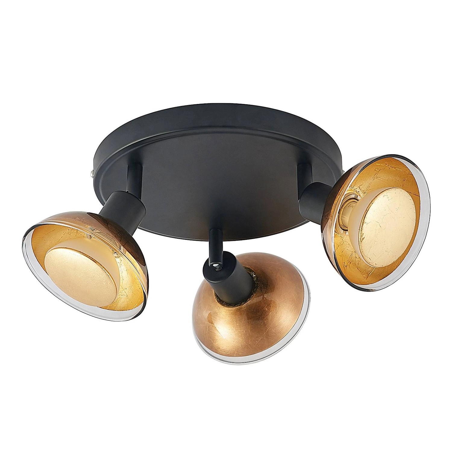 Lindby Strahler Erin 9950993 in Schwarz aus Metall 3-flammig GU10 Wohnzimmerleuchte von LINDBY