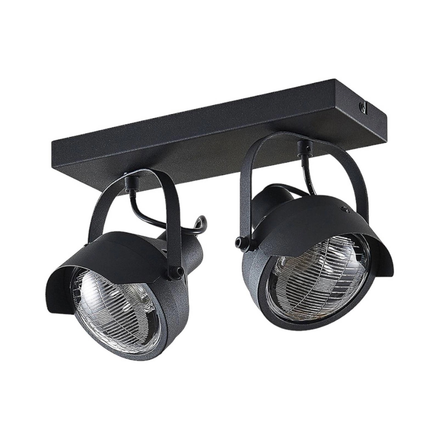 Lindby Strahler Henega 9624360 Vintage Industriell in Schwarz aus Metall 2-flammig GU10 Wohnzimmerleuchte Lindby Strahler Henega 9624360 Vintage Industriell in Schwarz aus Metall 2-flammig GU10 Wohnzimmerleuchte von LINDBY