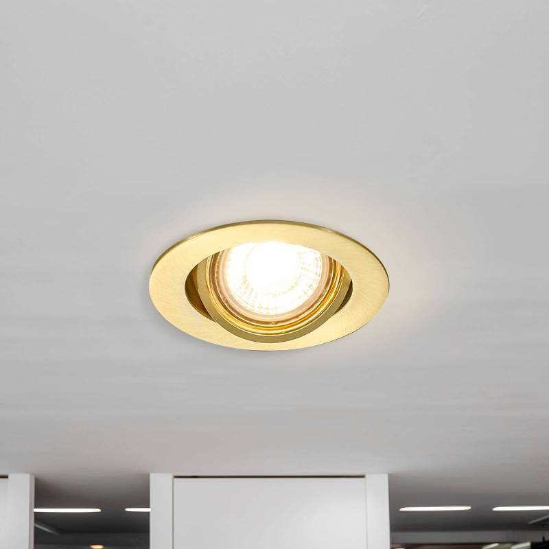 Lindby Sunil Einbaustrahler, satin gold von LINDBY