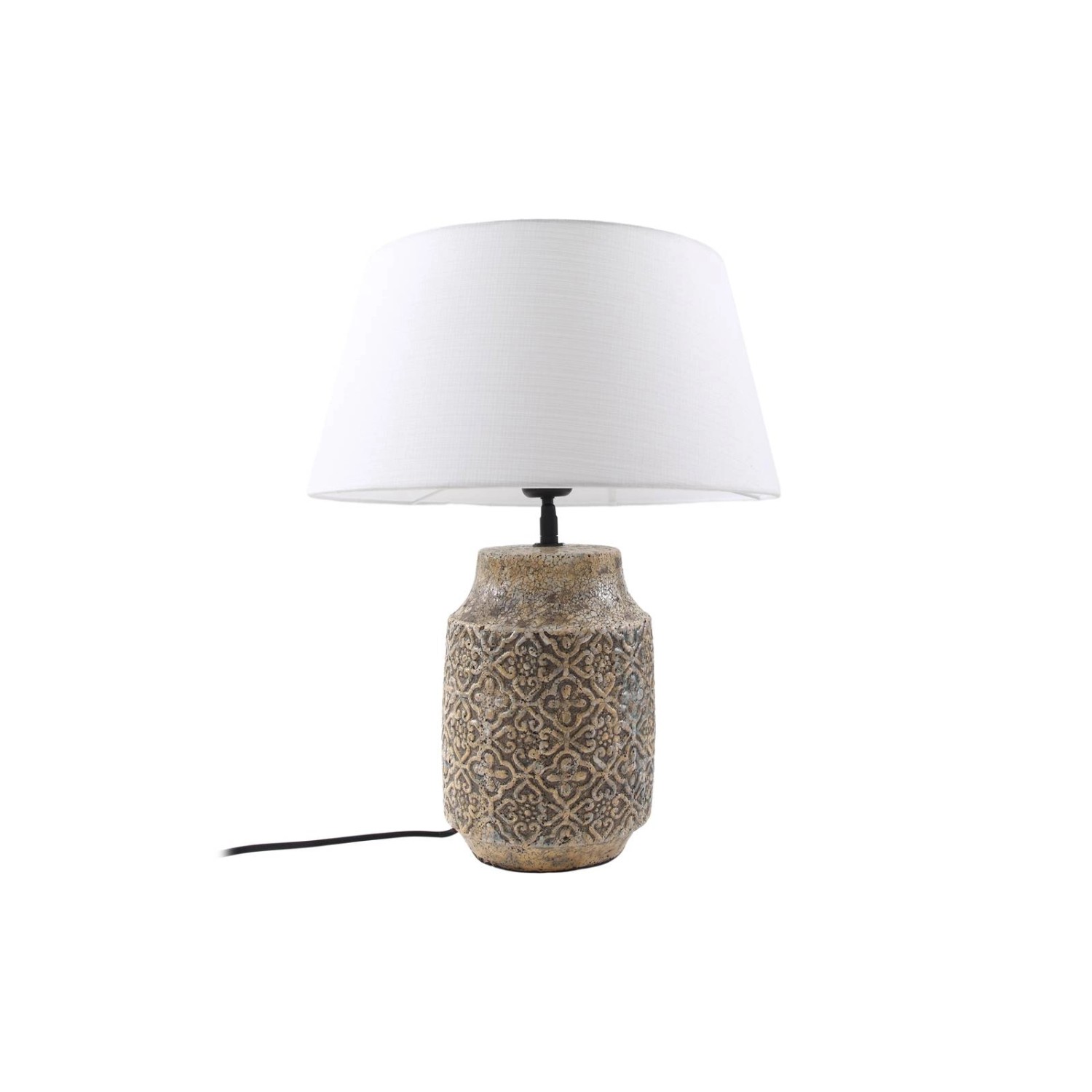 Lindby Tischlampe Aelith 10020393 Landhaus Vintage Rustikal in Alu aus Textil 1-flammig E27 Wohnzimmerleuchte Lindby Tischlampe Aelith 10020393 Landhaus Vintage Rustikal in Alu aus Textil 1-flammig E27 Wohnzimmerleuchte von LINDBY