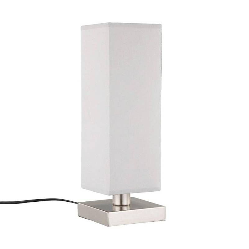Lindby Tischlampe Julina 9620808 Modern in Alu aus Textil 1-flammig E14 Schlafzimmerleuchte von LINDBY