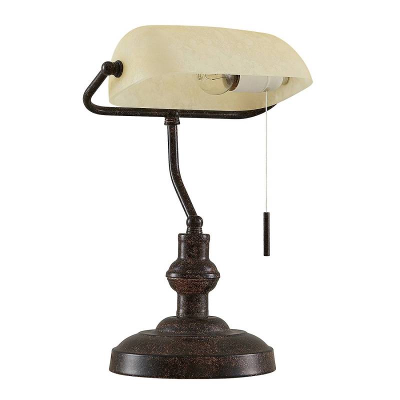 Lindby Tischlampe Profina 9627209 Retro Vintage Antik in Braun aus Metall 1-flammig E27 Arbeitszimmerleuchte Lindby Tischlampe Profina 9627209 Retro Vintage Antik in Braun aus Metall 1-flammig E27 Arbeitszimmerleuchte von LINDBY