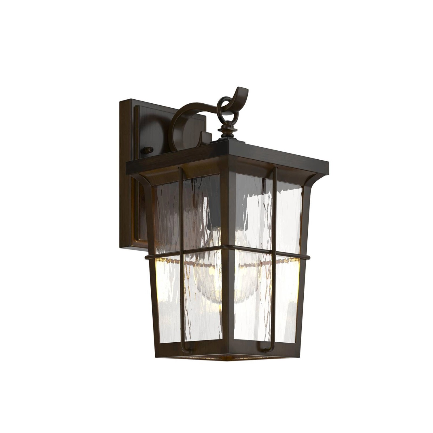 Lindby Wandleuchte Außen Charmaine 9624754 Retro Vintage Antik in Braun aus Aluminium 1-flammig E27 von LINDBY