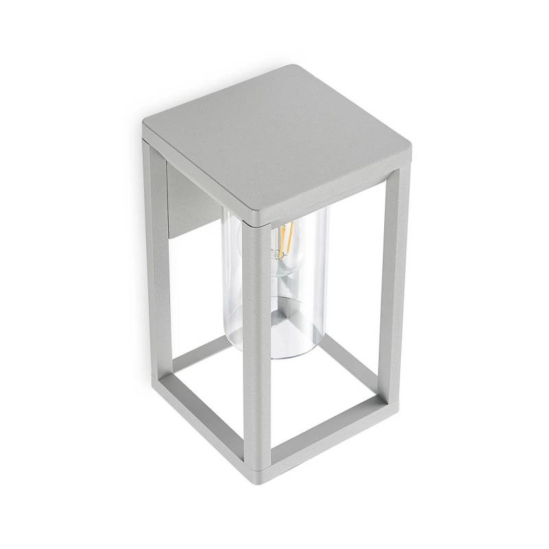 Lindby Wandleuchte Außen Estami 9647106 Spritzwassergeschützt Modern in Alu aus Aluminium 1-flammig E27 von LINDBY