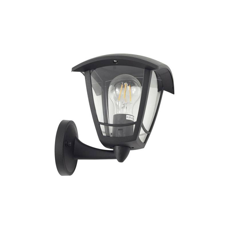 Lindby Wandleuchte Außen Laterne Isidoro 10025889 Spritzwassergeschützt Modern in Schwarz 1-flammig E27 von LINDBY