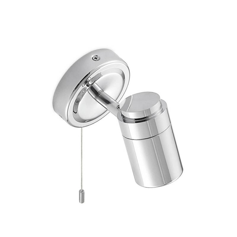 Lindby Wandleuchte Wandlampe Bad Remilan 9628131 Spritzwassergeschützt Modern in Chrom aus Metall 1-flammig GU10 Wohnzimmerleuchte von LINDBY