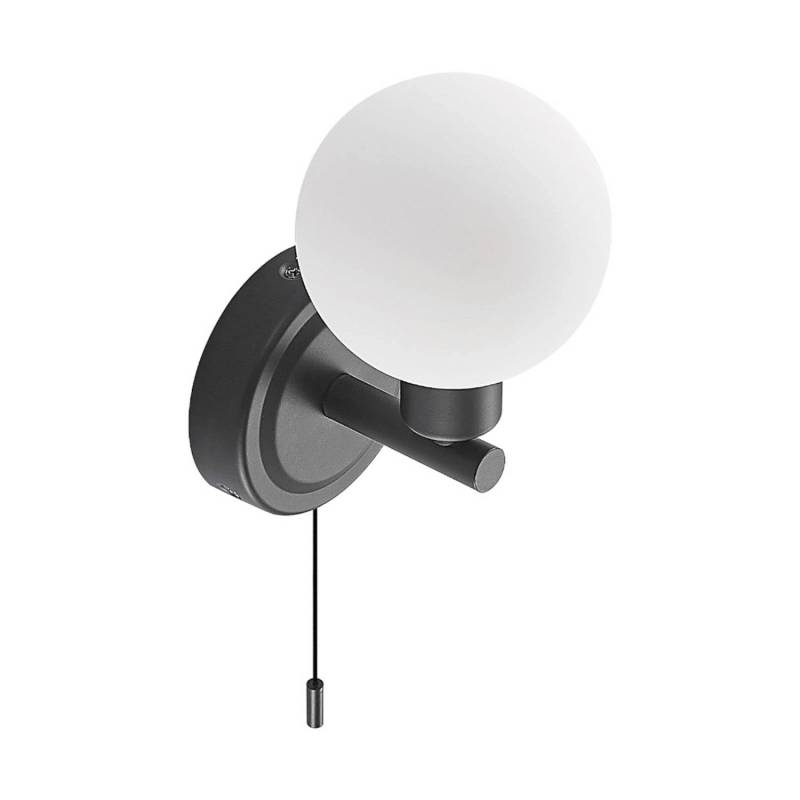 Lindby Wandleuchte Wandlampe Bad Zaniba 9628122 Spritzwassergeschützt Modern in Schwarz aus Metall 1-flammig G9 Wohnzimmerleuchte von LINDBY