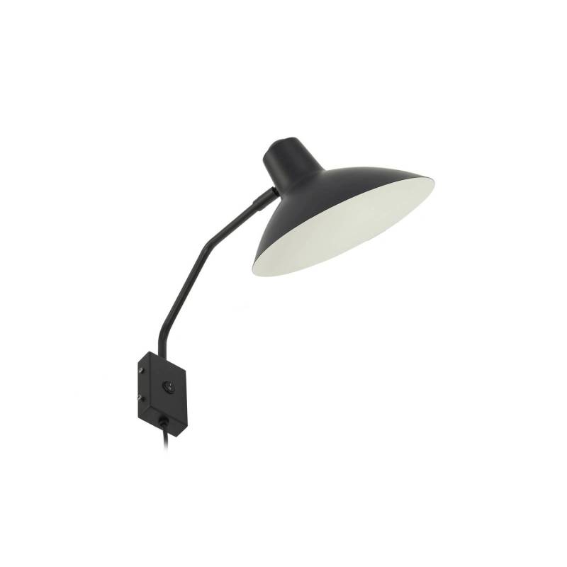 Lindby Wandleuchte Wandlampe Innen Adrik 10025801 Modern in Schwarz aus Metall 1-flammig E27 Wohnzimmerleuchte von LINDBY