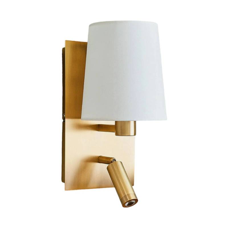 Lindby Wandleuchte Wandlampe Innen Aiden 8032172 in Bronze aus Textil 1-flammig Wohnzimmerleuchte von LINDBY