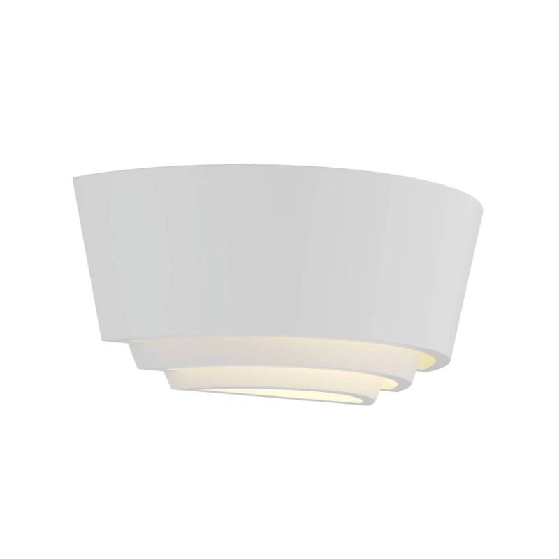 Lindby Wandleuchte Wandlampe Innen Azriel 9624510 Modern in Weiß aus GipsTon 1-flammig E14 Schlafzimmerleuchte von LINDBY