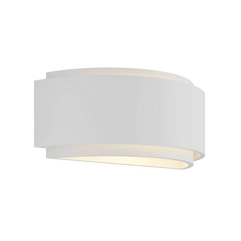 Lindby Wandleuchte Wandlampe Innen Cassian 9624507 Modern in Weiß aus GipsTon 1-flammig E14 Schlafzimmerleuchte von LINDBY