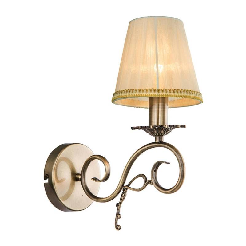 Lindby Wandleuchte Wandlampe Innen Finnick 9624886 in Bronze aus Textil 1-flammig E14 Wohnzimmerleuchte von LINDBY