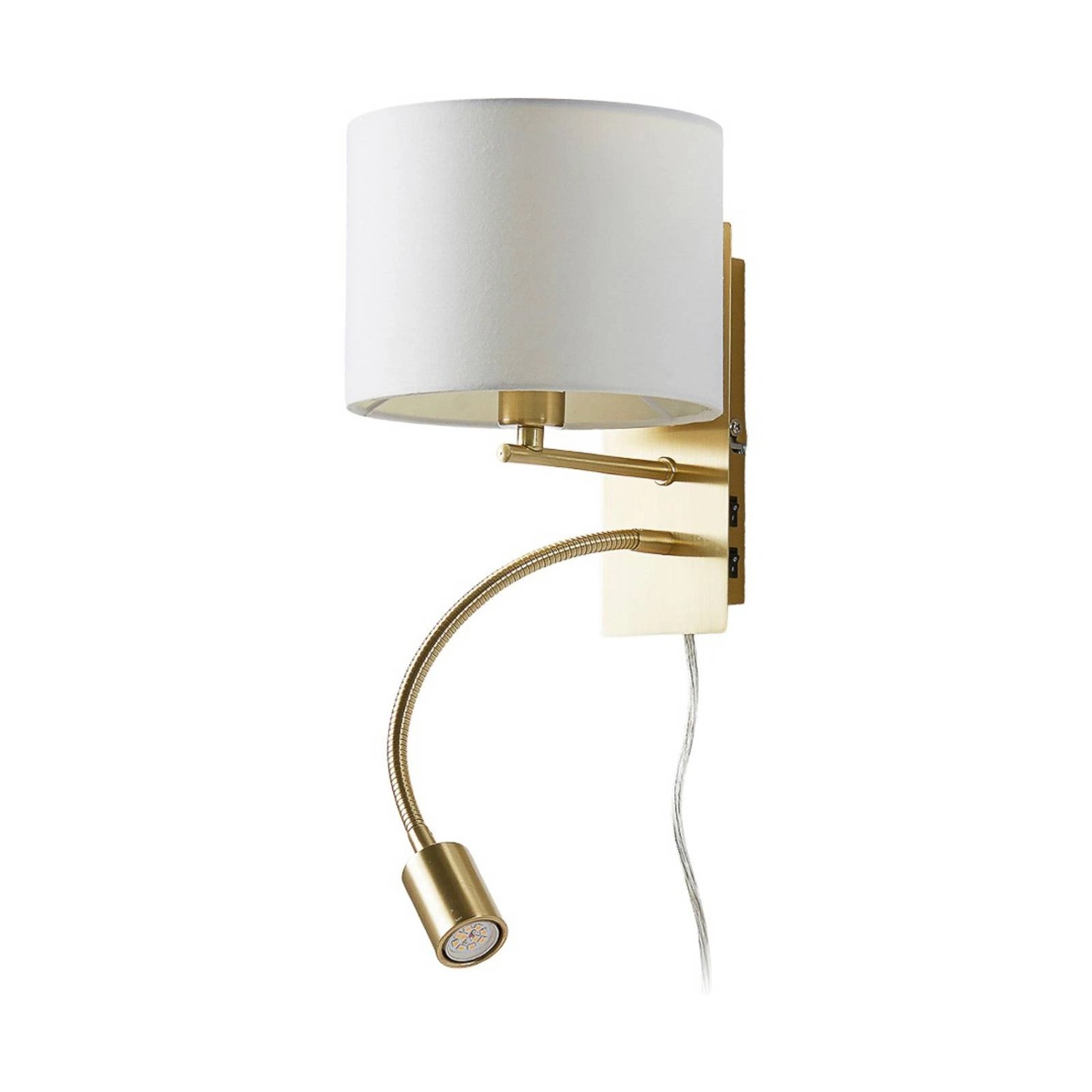 Lindby Wandleuchte Wandlampe Innen Florens 9620923 Modern in Gold Messing aus Textil 1-flammig E14 Wohnzimmerleuchte Lindby Wandleuchte Wandlampe Innen Florens 9620923 Modern in Gold Messing aus Textil 1-flammig E14 Wohnzimmerleuchte von LINDBY