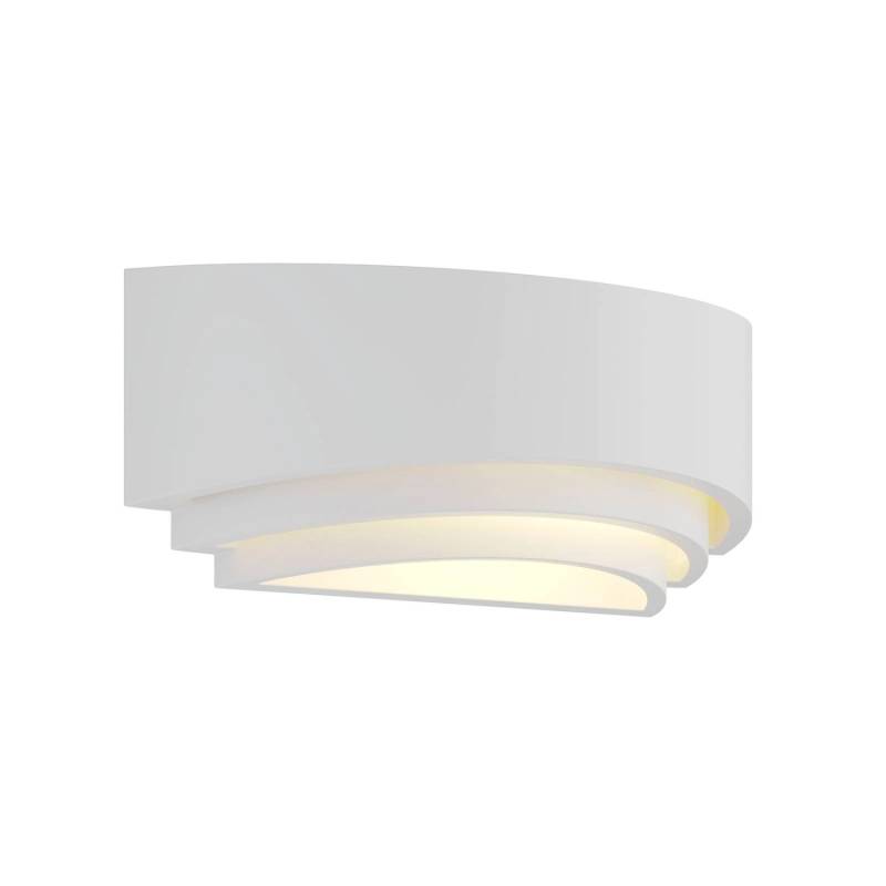 Lindby Wandleuchte Wandlampe Innen Lucien 9624509 Modern in Weiß aus GipsTon 1-flammig E14 Schlafzimmerleuchte von LINDBY
