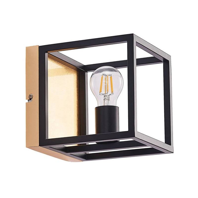 Lindby Wandleuchte Wandlampe Innen Miravi 9627709 Retro Vintage Antik in Schwarz aus Metall 1-flammig E27 Wohnzimmerleuchte von LINDBY