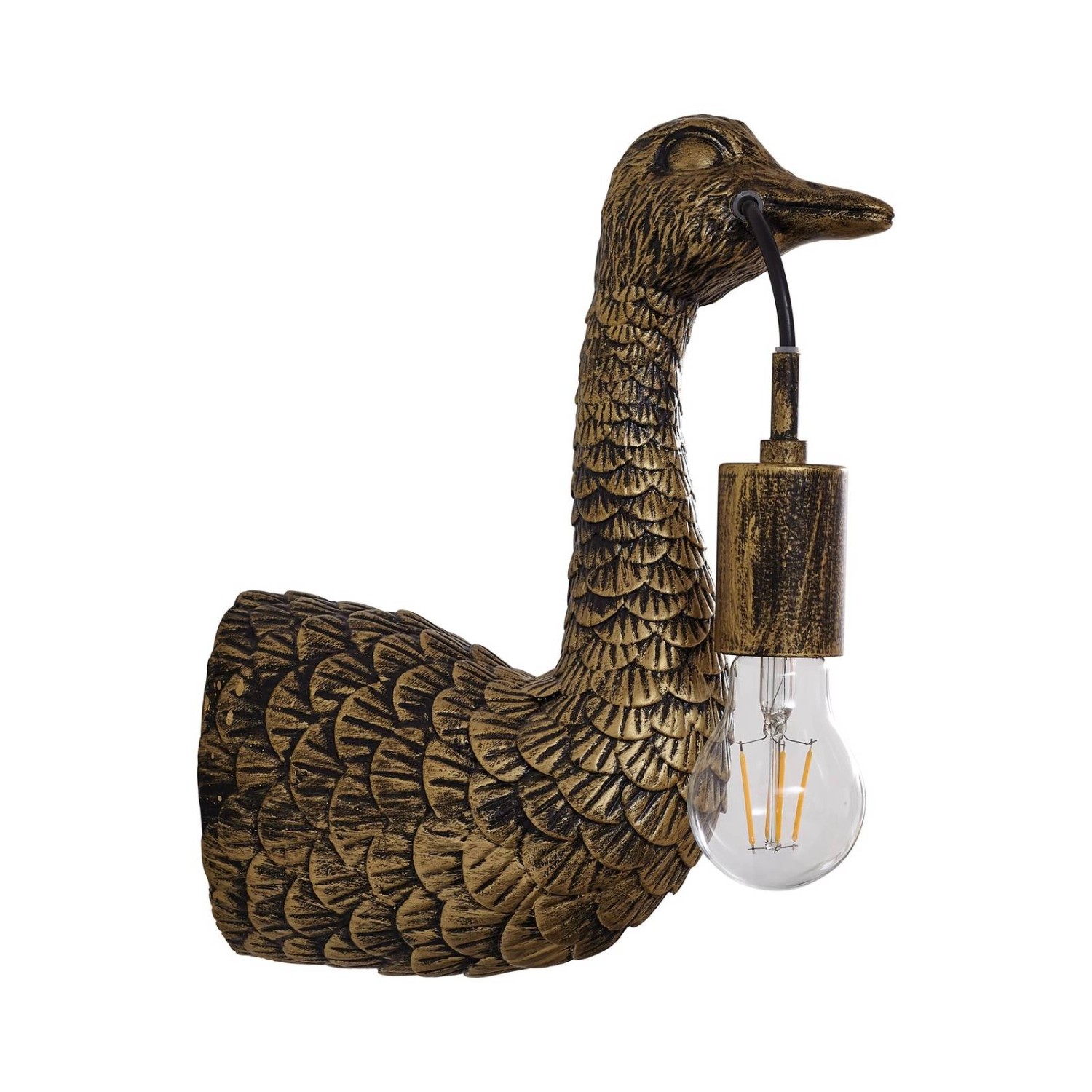 Lindby Wandleuchte Wandlampe Innen Nirvathia 10020781 Design Modern in Gold Messing aus Metall 1-flammig E27 Wohnzimmerleuchte von LINDBY