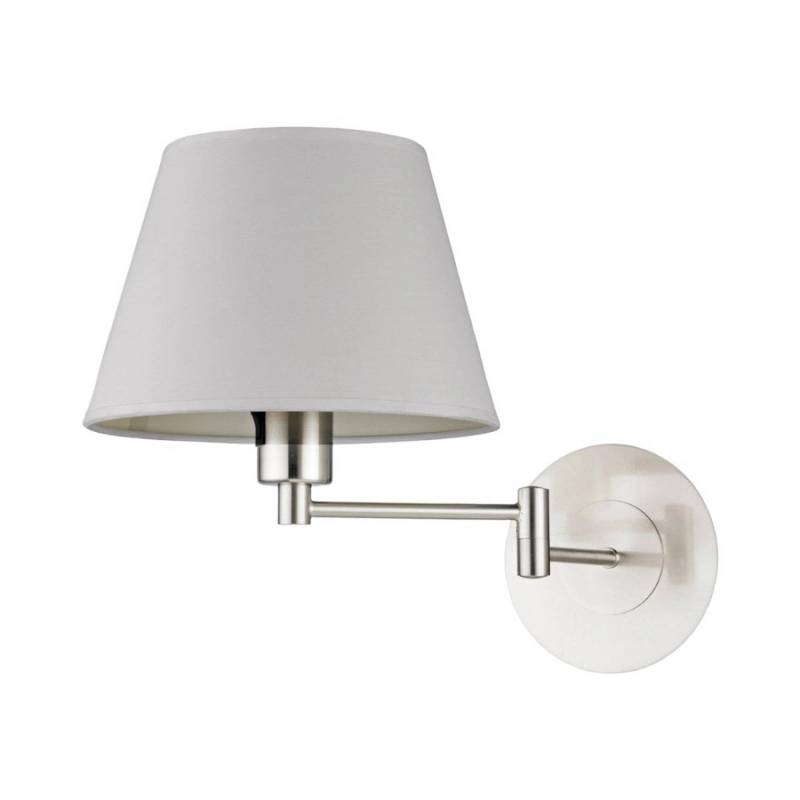 Lindby Wandleuchte Wandlampe Innen Pola 9620656 Modern in Alu aus Textil 1-flammig E27 Wohnzimmerleuchte von LINDBY