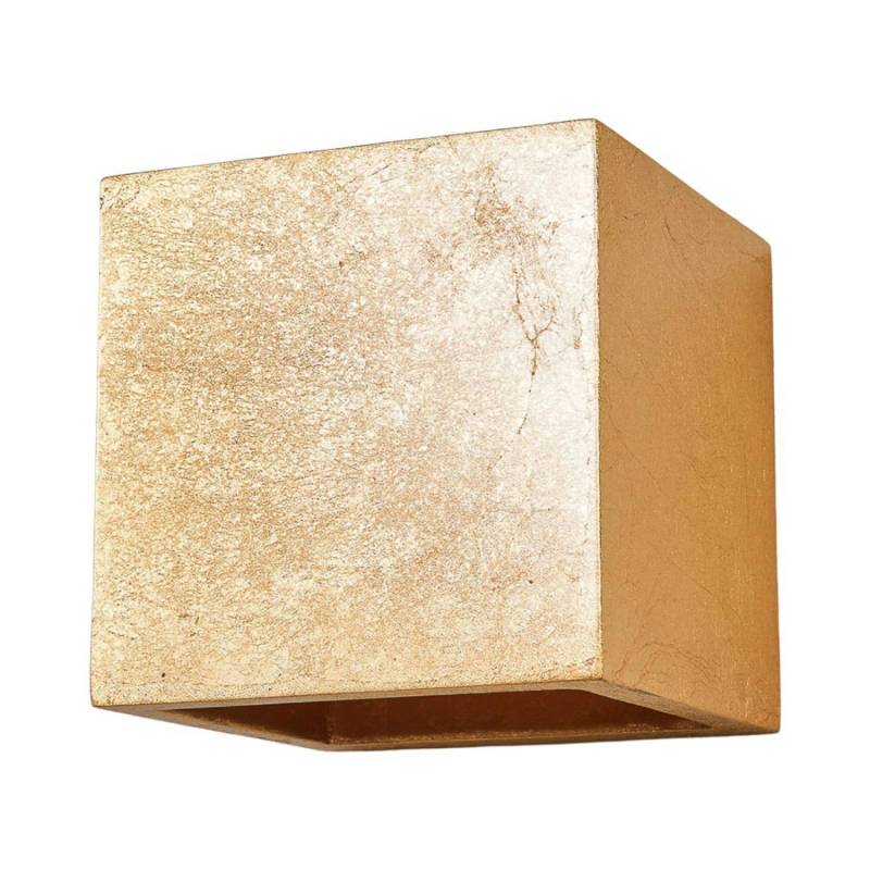 Lindby Wandleuchte Wandlampe Innen Yade 9613066 Modern in Gold Messing aus GipsTon 1-flammig G9 Wohnzimmerleuchte von LINDBY