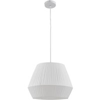 Gebraucht] Lindby Hängeleuchte Pendelleuchte Lampe Vitore Textil Weiß 40 Cm Dimmbar E27 B-Ware von LINDBY