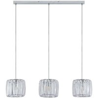 Lindby - gebraucht] Sofia Balkenleuchte Pendelleuchte Deckenlampe Dreiflammig Klar Chrom488 B-Ware von LINDBY