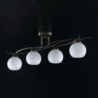 Lindby - neuwertig] Deckenlampe Leanda Hängeleuchte Lampe Leuchte 4 Flammig E14 Weiß Messing B-Ware von LINDBY