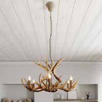 Neuwertig] Lindby Fibi Hängeleuchte Pendelleuchte Deckenlampe Lampe Leuchte Geweih Braun B-Ware von LINDBY