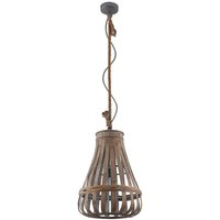 Lindby - neuwertig] Haruno Hängeleuchte Aus Rattan 42 Cm Deckenlampe Deckenleuchte Lampe Spot B-Ware von LINDBY