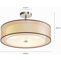 Lindby - neuwertig] Led Deckenlampe Pikka Mit Braunem Schirm Lampe Leuchte Deckenlampe I596 B-Ware von LINDBY