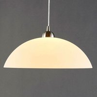 Lindby - neuwertig] Runde Glas Hängeleuchte Valeria Küchenleuchte Wohnzimmerleuchte E27 Weiß B-Ware von LINDBY