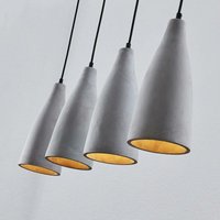 [NEUWERTIG] B-Ware Lindby Beton Pendelleuchte Sanne Pendelleuchte Hängeleuchte Lampe Vierflammig von LINDBY