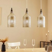 [NEUWERTIG] B-Ware Lindby Hängeleuchte Pendellampe Drakar 3 Flg Grau Glas ø 19,5 Cm von LINDBY