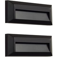 [NEUWERTIG] B-Ware Lindby Led Außenwandleuchte Lampe Peker Schwarz 2er Set Kunststoff Ip65 Leuchte von LINDBY