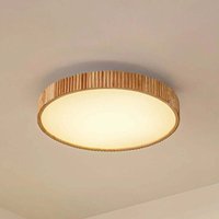 [NEUWERTIG] B-Ware Lindby Led Deckenleuchte Lampe Velua Weiß Holz Hell Cct ø 50 Cm Fernbedienung von LINDBY