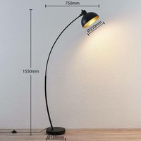 Neuwertig] Lindby Bogenstehlampe Phileas Stehlampe Lampe Wohnzimmerlampe E27 Schwarz G455 B-Ware von LINDBY