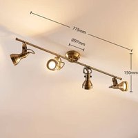 [NEUWERTIG] Lindby Deckenlampe Perseas Hängelampe Deckenstrahler Lampe Gu10 Altmessing B-Ware von LINDBY