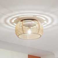 Lindby - neuwertig] Deckenleuchte Lampe Holz E27 Ediz 1 Flammig Leuchte Led ø 44,4 Cm B-Ware von LINDBY